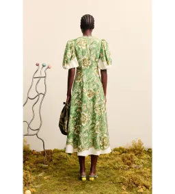 Alemais Alessia Midi Dress in Green Floral Size AU12 for rent on The Volte - image 3