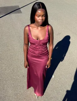 Ance Gria Atlein Gown Plum 8 for rent on The Volte - image 1