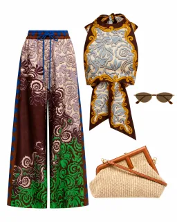 Alemais Alita Halter Crop and Pants set s6 for rent on The Volte - image 1