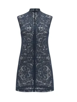 Shé Celine Navy Lace A-Line Mini Dress - size 6 for rent on The Volte - image 3