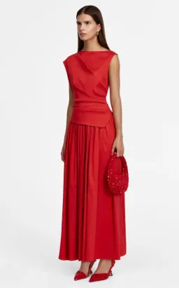 Acler Robakka Maxi Dress in Spicy Red Size 8 for rent on The Volte - image 2