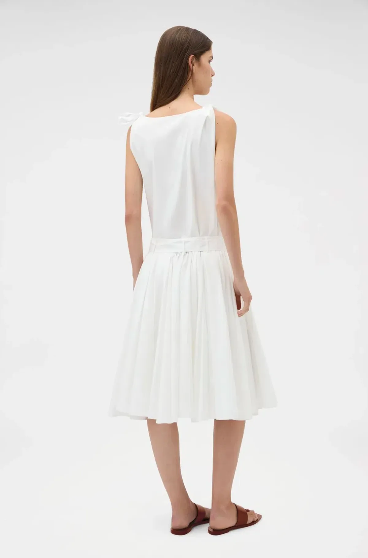 Oroton Shoulder Dress in White size 8 - Image 4