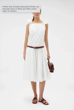 Oroton Shoulder Dress in White size 8 for rent on The Volte - image 5