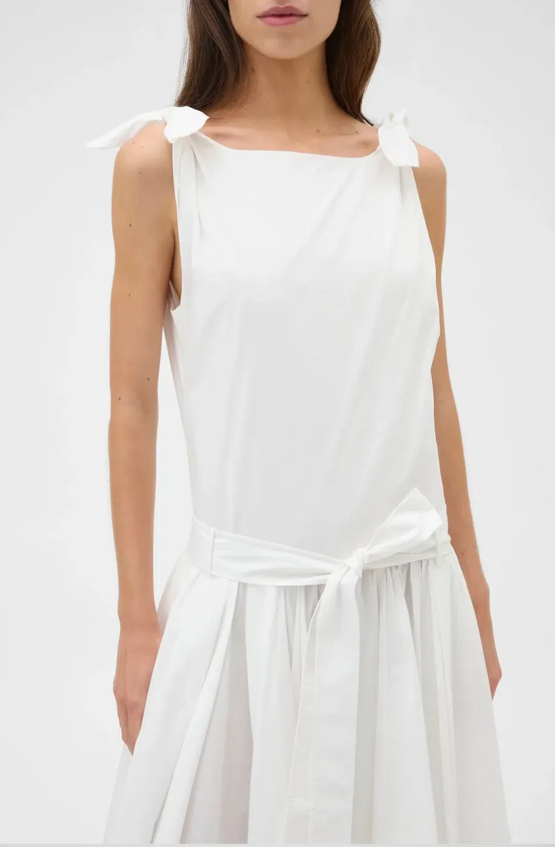 Oroton Shoulder Dress in White size 8 for rent on The Volte - main image