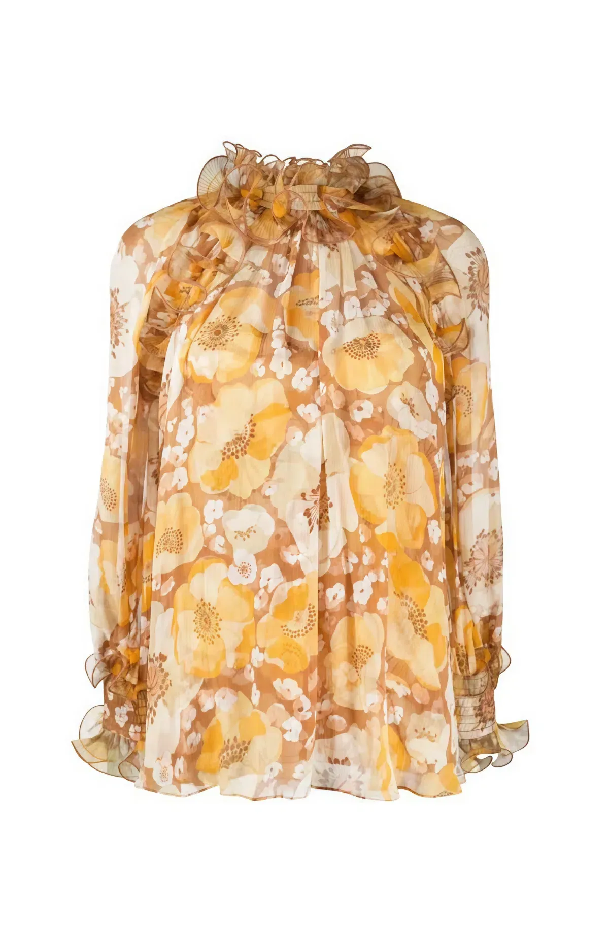 Zimmermann Super Eight Ruffled Blouse Multi Print AU 14 / 3 - Image 4