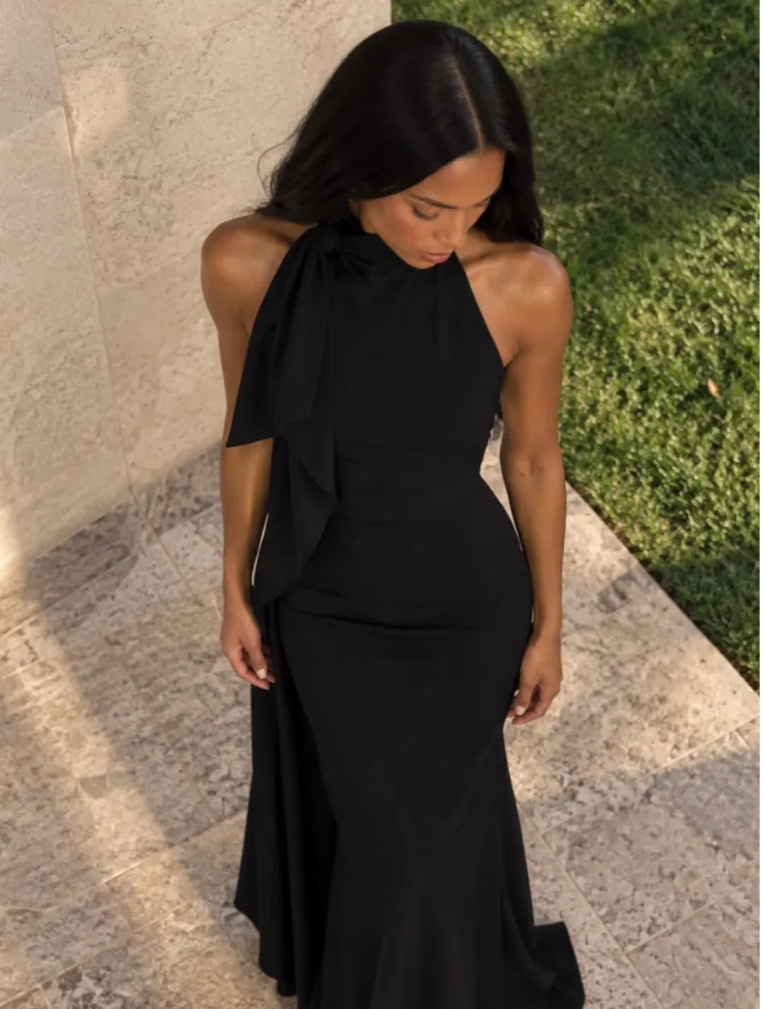 Effie Kats Alessia Gown in Black Size 8 for rent on The Volte - main image