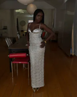 The Dolls House Sira Maxi Dress Silver for rent on The Volte - image 3