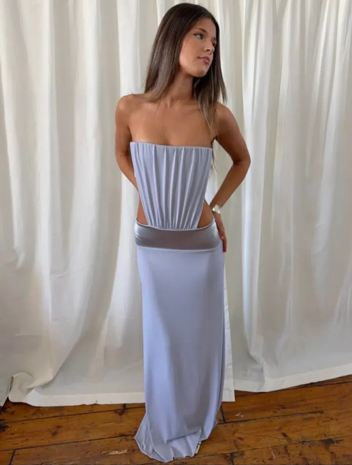 LaMarie Kendall Dress Silver XS/S for rent on The Volte - main image