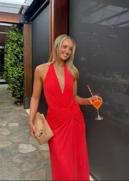 Bec and Bridge Xanthi Maxi Dress Size 10 in Flame Red for rent on The Volte - image 2