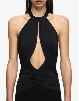 Bec & Bridge Thalia Halter Maxi Dress Black for rent on The Volte - image 2