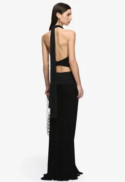 Bec & Bridge Thalia Halter Maxi Dress Black for rent on The Volte - image 3