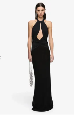 Bec & Bridge Thalia Halter Maxi Dress Black for rent on The Volte - image 1
