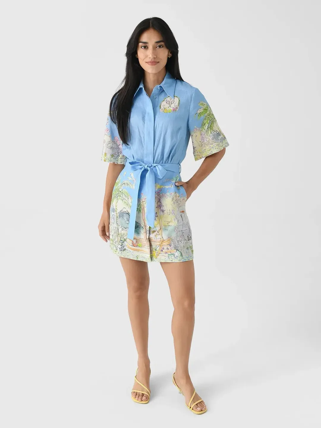 ALEMAIS Anouk Mini Dress Sky Blue Size 10 AU for rent on The Volte - main image