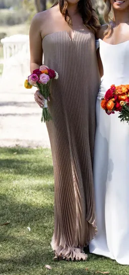 L’IDEE Black Tie Gown Gold Shimmer for rent on The Volte - image 5