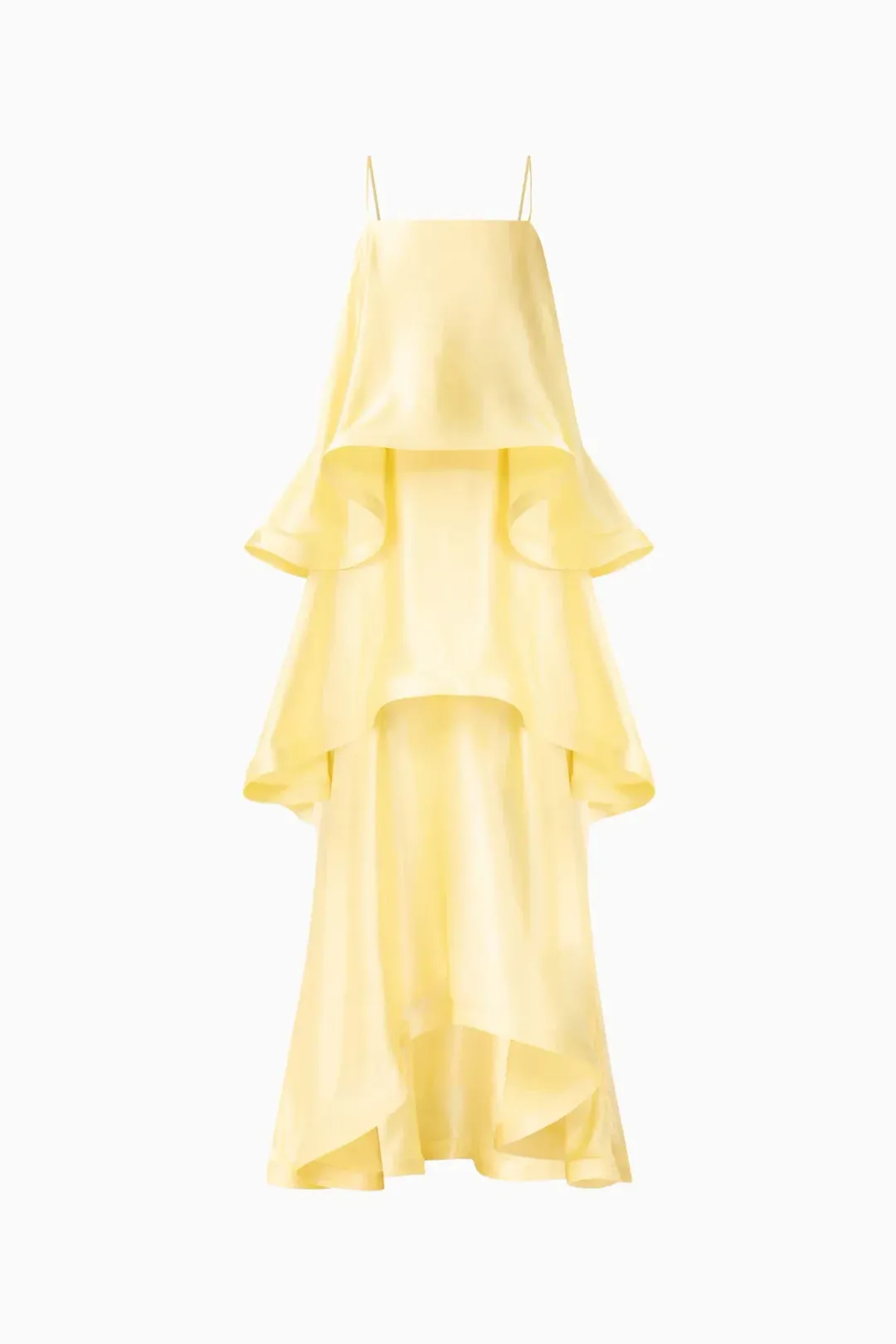 Elliatt Tilly Tiered Maxi Dress in Butter Yellow Size Large for rent on The Volte - main image