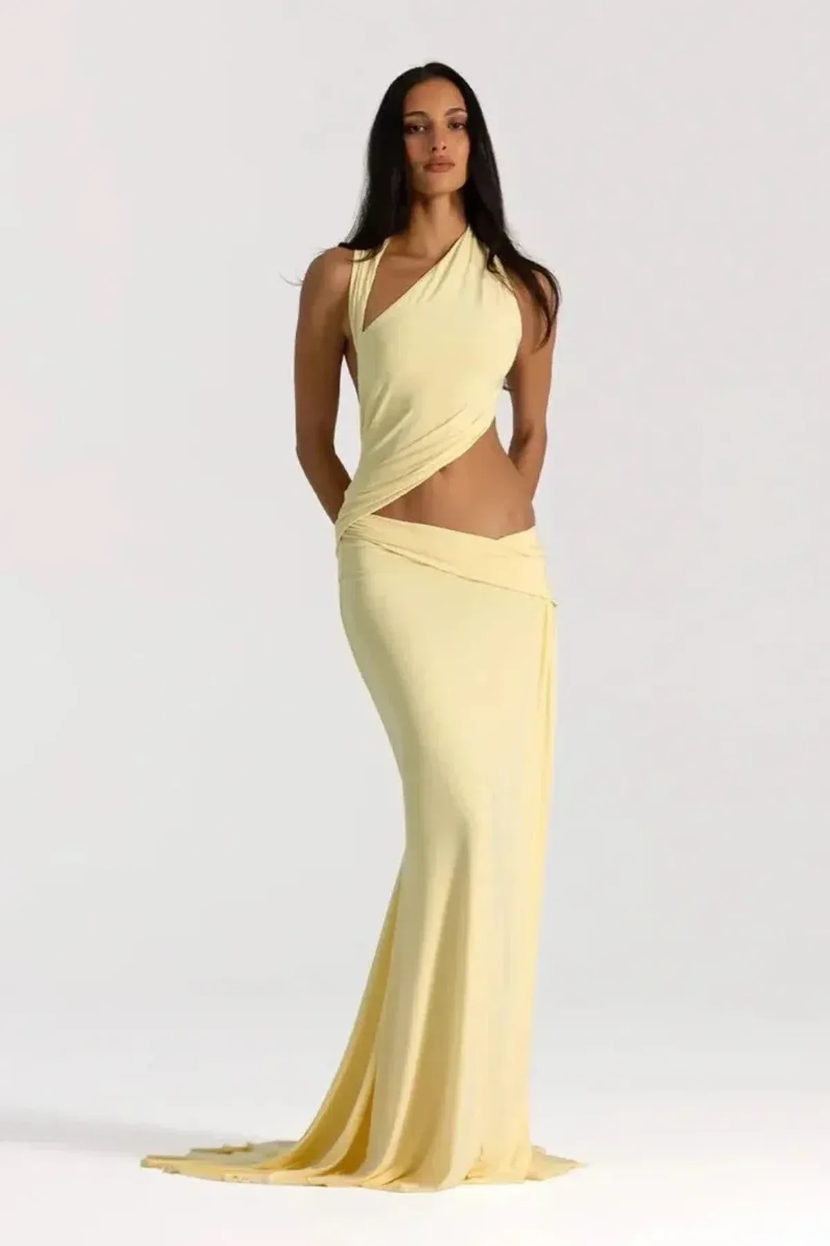 NATALIE ROLT ODETTE GOWN LEMON SIZE 6 (0) - Image 1