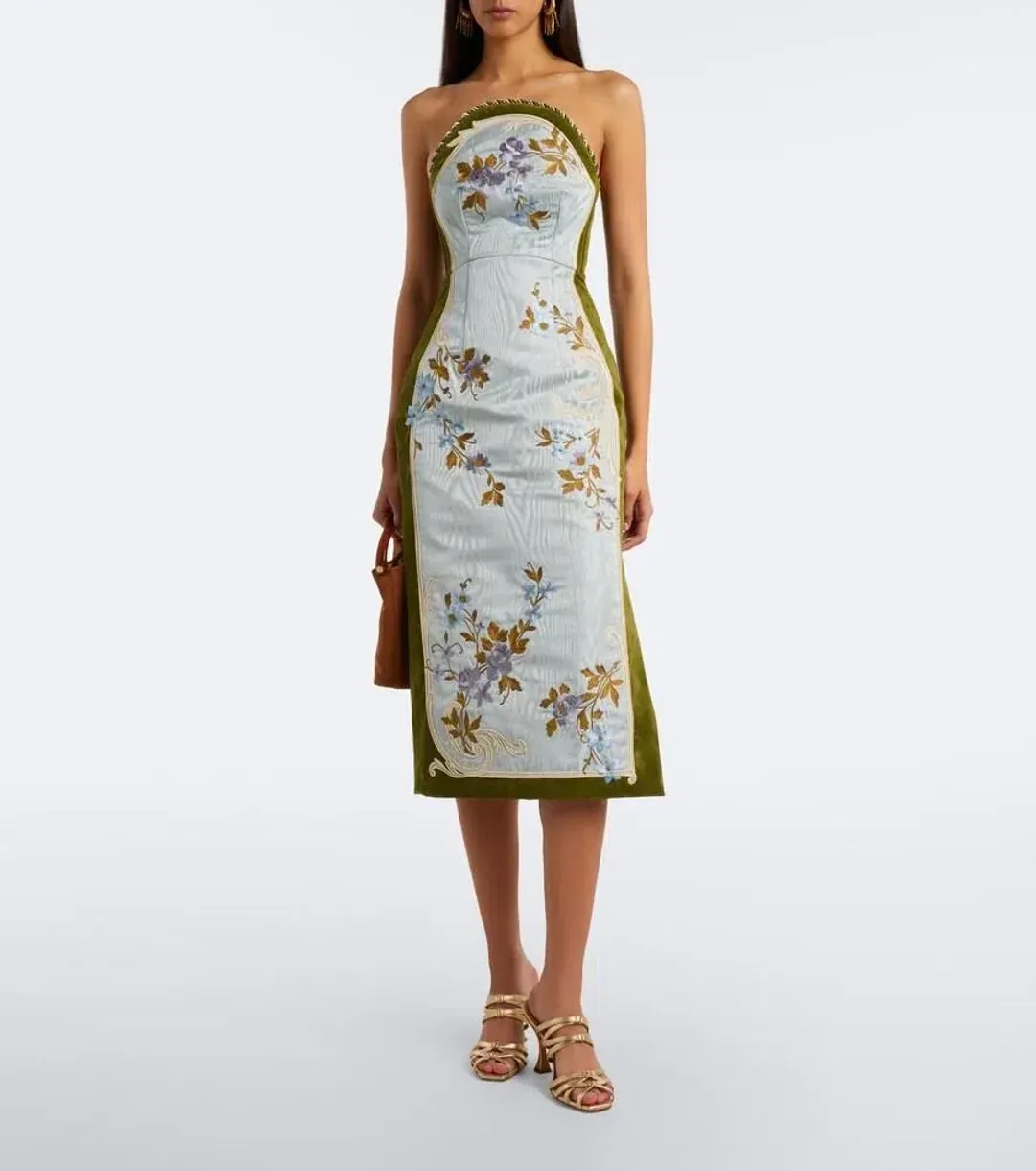 Alemais Odessa Embroidered Midi Dress Size 10 for rent on The Volte - main image
