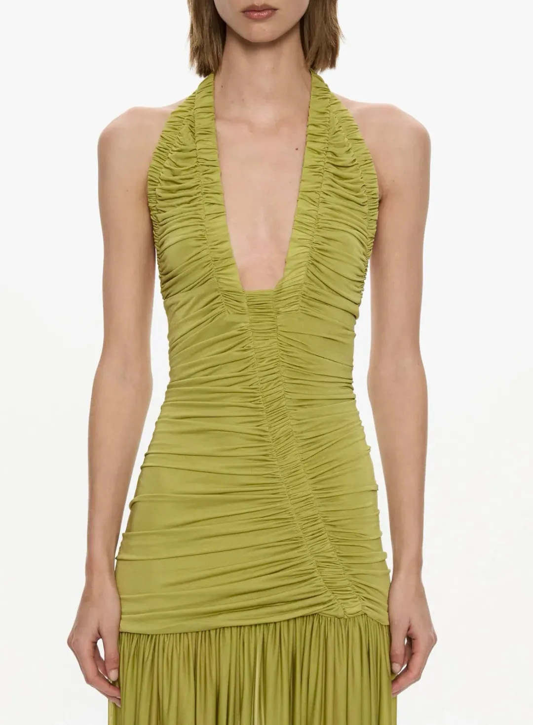 Christoper Esber Orion Gown Green for rent on The Volte - main image