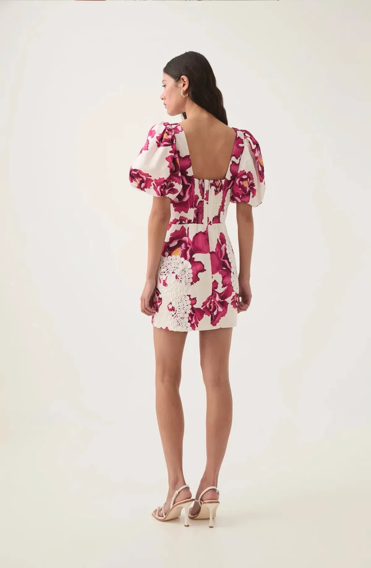Aje Solace Lace Trim Mini Dress Boldly Blooming Size 14 - Image 5