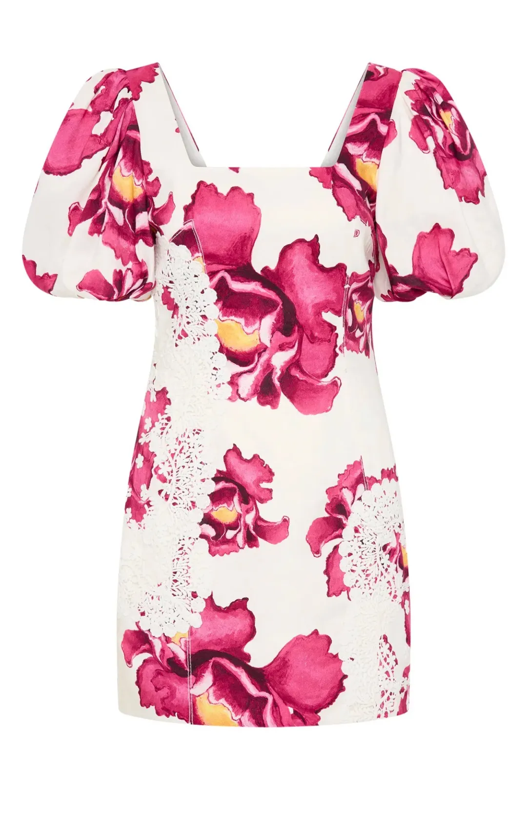 Aje Solace Lace Trim Mini Dress Boldly Blooming Size 14 for rent on The Volte - main image
