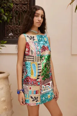 ALEMAIS Jazz Exclusive Embellished Mini Dress Multi Size 8 AU for rent on The Volte - image 7