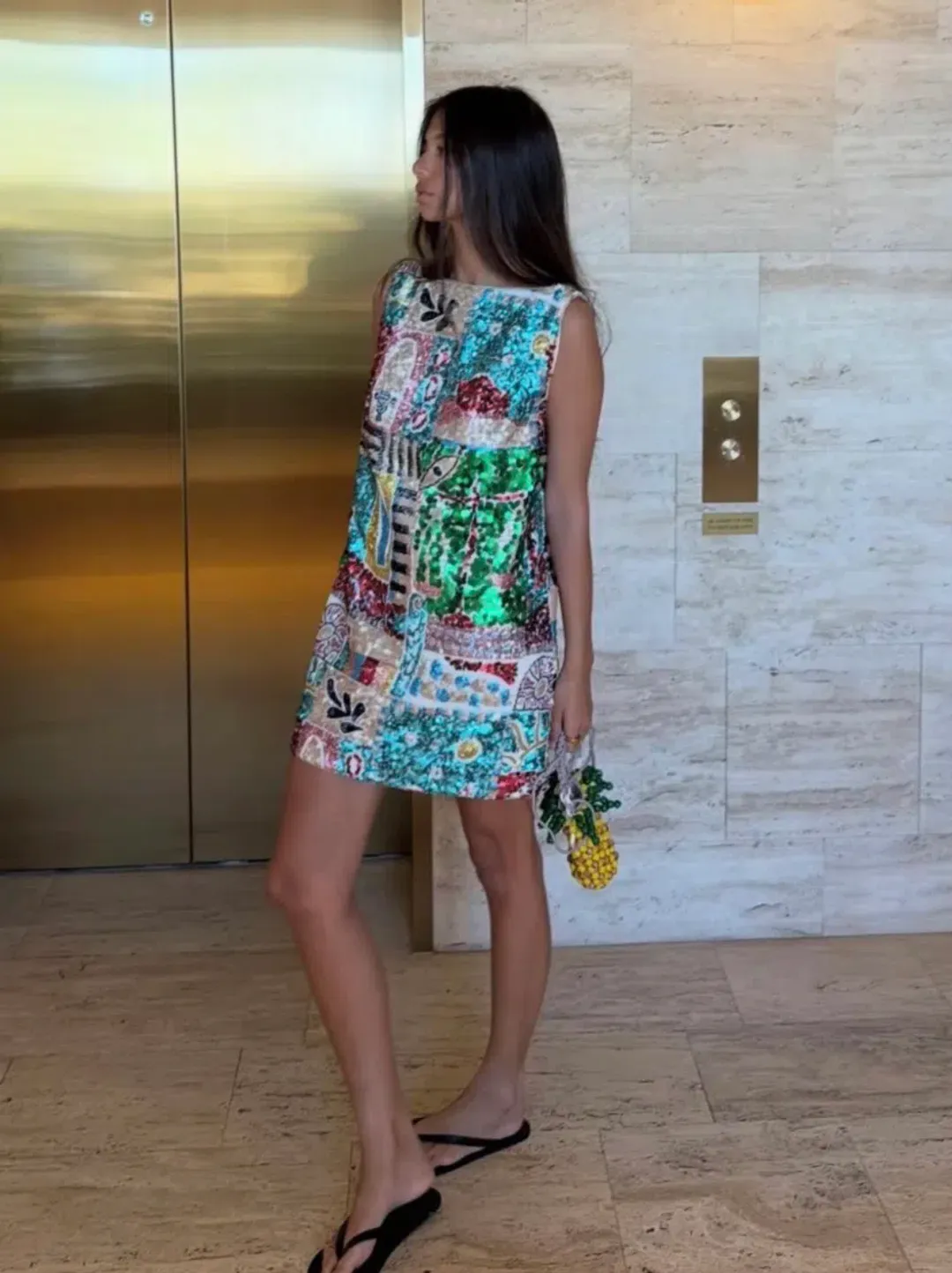 ALEMAIS Jazz Exclusive Embellished Mini Dress Multi Size 8 AU for rent on The Volte - main image