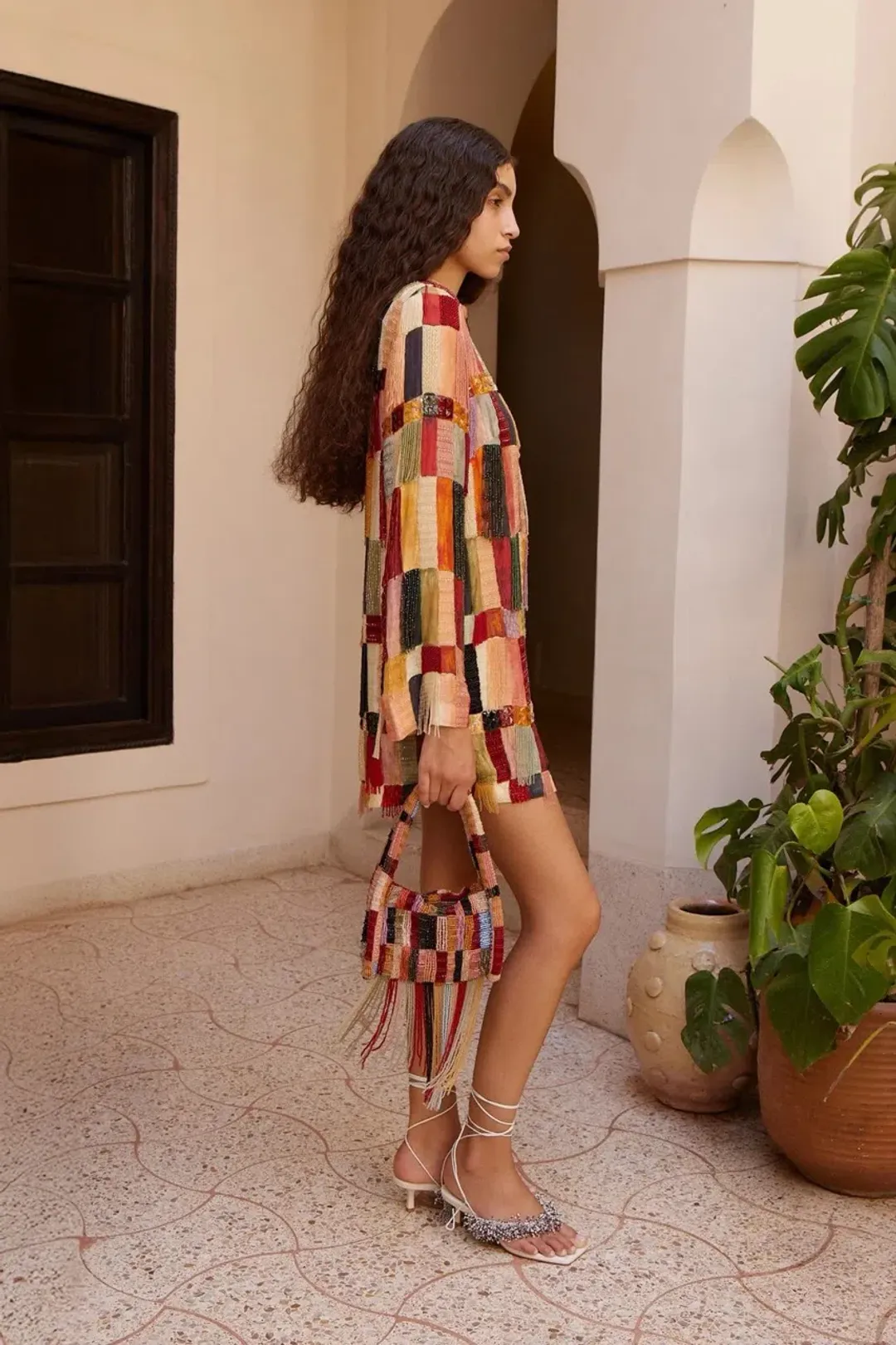 ALEMAIS Majorelle Embellished Mini Dress Multi Size 8 AU for rent on The Volte - main image