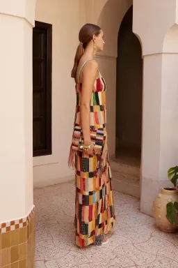 ALEMAIS Marjorelle Embellished Midi Dress Multi Size 8 AU for rent on The Volte - image 3