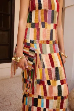 ALEMAIS Marjorelle Embellished Midi Dress Multi Size 8 AU for rent on The Volte - image 2
