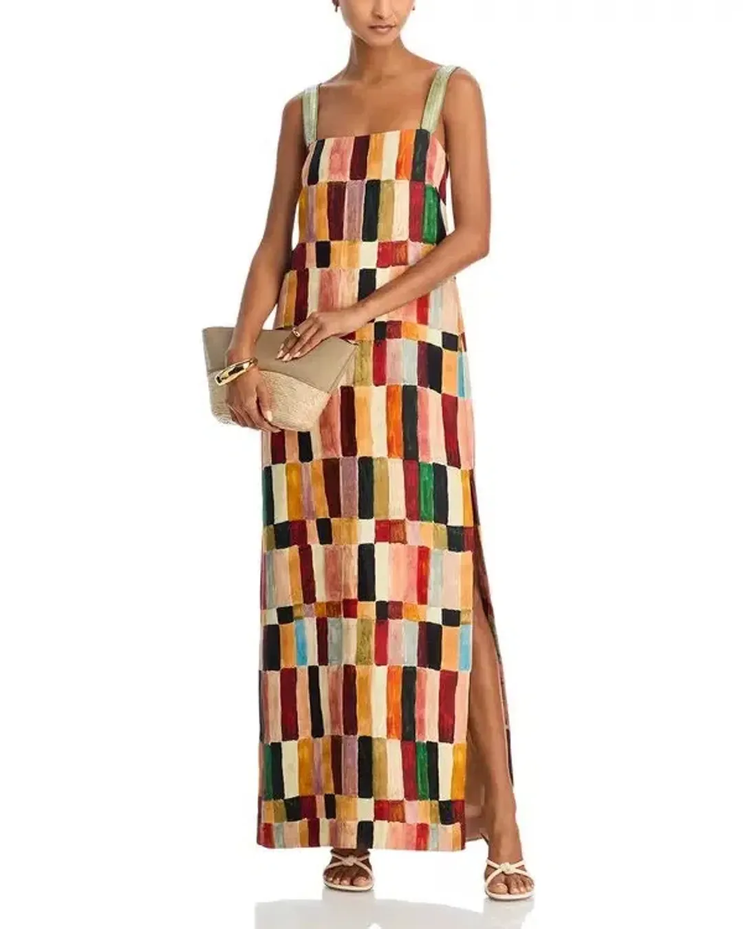 ALEMAIS Marjorelle Midi Dress Multi Size 8 AU for rent on The Volte - main image