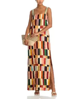 ALEMAIS Marjorelle Midi Dress Multi Size 8 AU for rent on The Volte - image 13