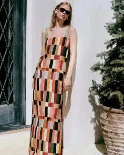 ALEMAIS Marjorelle Midi Dress Multi Size 8 AU for rent on The Volte - image 12