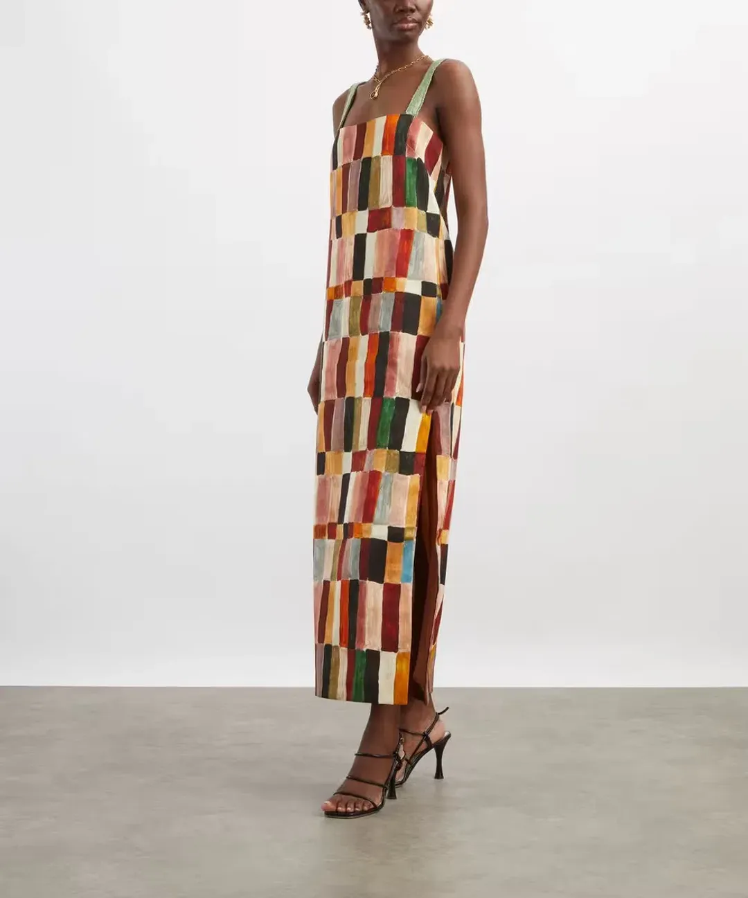 ALEMAIS Marjorelle Midi Dress Multi Size 8 AU for rent on The Volte - main image