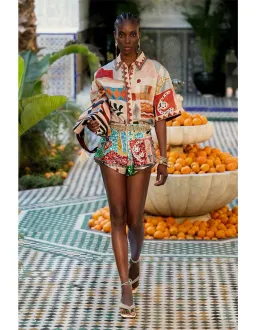 ALEMAIS Michelle Printed Linen Shirt & Short Set Size 10 AU for rent on The Volte - image 14