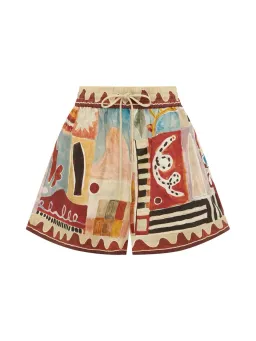 ALEMAIS Michelle Printed Linen Shirt & Short Set Size 10 AU for rent on The Volte - image 13