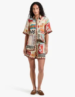 ALEMAIS Michelle Printed Linen Shirt & Short Set Size 10 AU for rent on The Volte - image 18