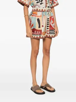 ALEMAIS Michelle Printed Linen Shirt & Short Set Size 10 AU for rent on The Volte - image 10