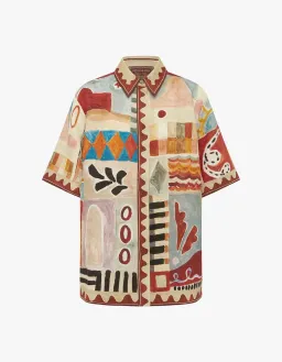 ALEMAIS Michelle Printed Linen Shirt & Short Set Size 10 AU for rent on The Volte - image 12