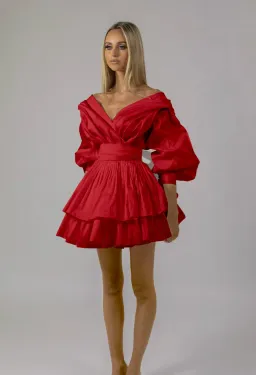 Alin Le Kal Chloe Dress RED for rent on The Volte - image 2