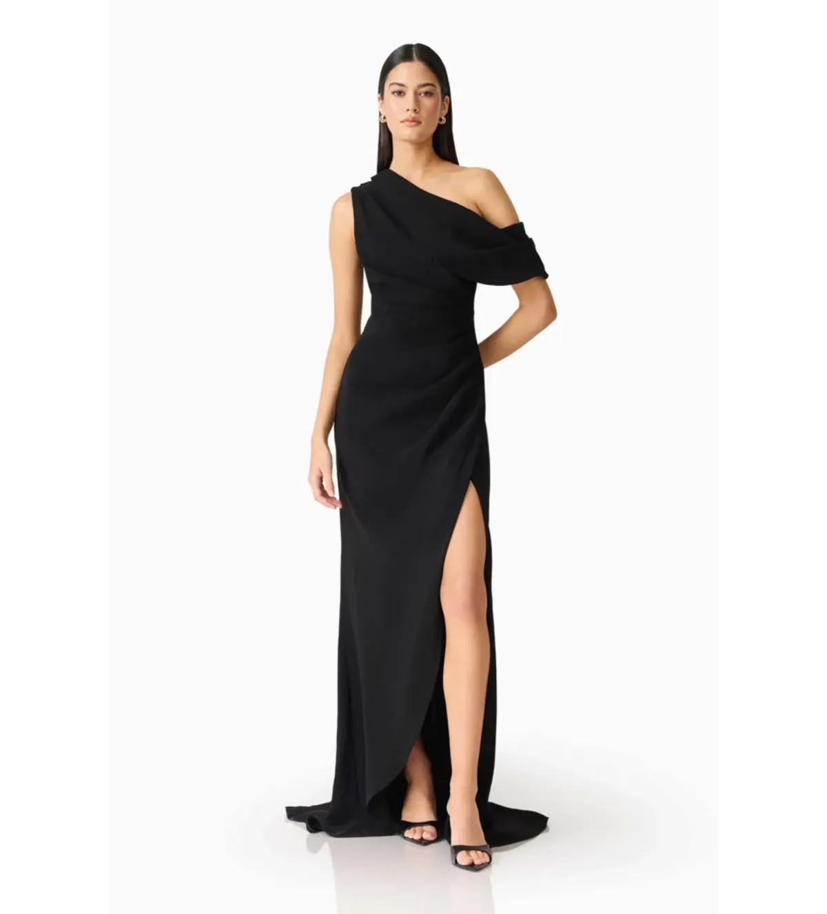 Elliatt Isadora Off The Shoulder Maxi Gown in Black Size L/AU12 - Image 2