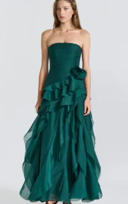 Aje Canyon Gown in Petrol Green Size 8 for rent on The Volte - image 1