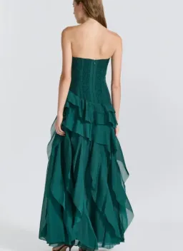 Aje Canyon Gown in Petrol Green Size 8 for rent on The Volte - image 2