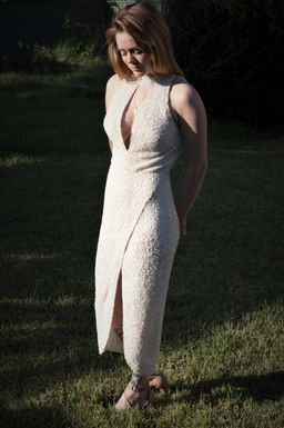 Rachel Gilbert Zali Dress White Size AU 6 for rent on The Volte - image 1