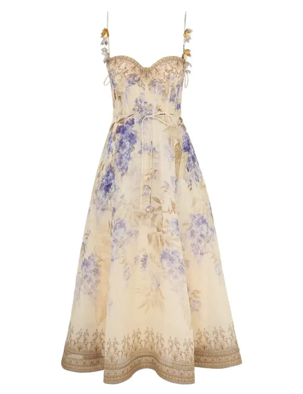 ZIMMERMANN THE DAWNING PICNIC DRESS LILAC FLORAL SIZE 1 /AU 10 - Image 2