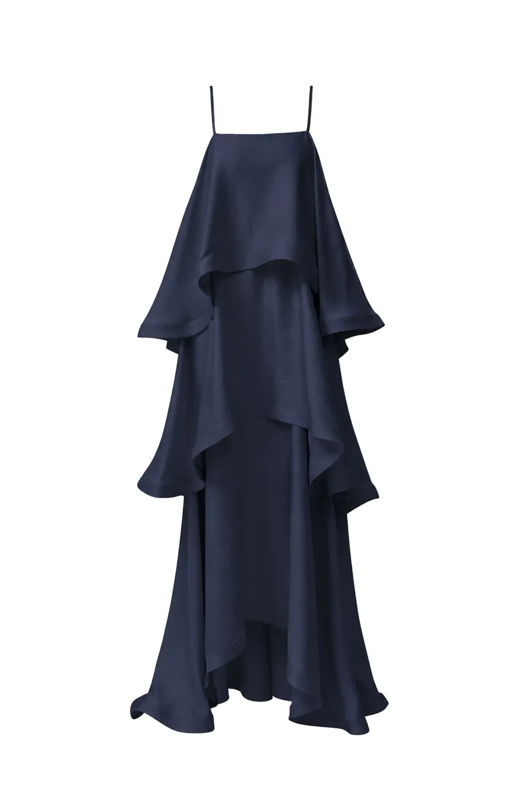 Elliatt Tilly Tiered Maxi Dress Navy Size L for rent on The Volte - main image