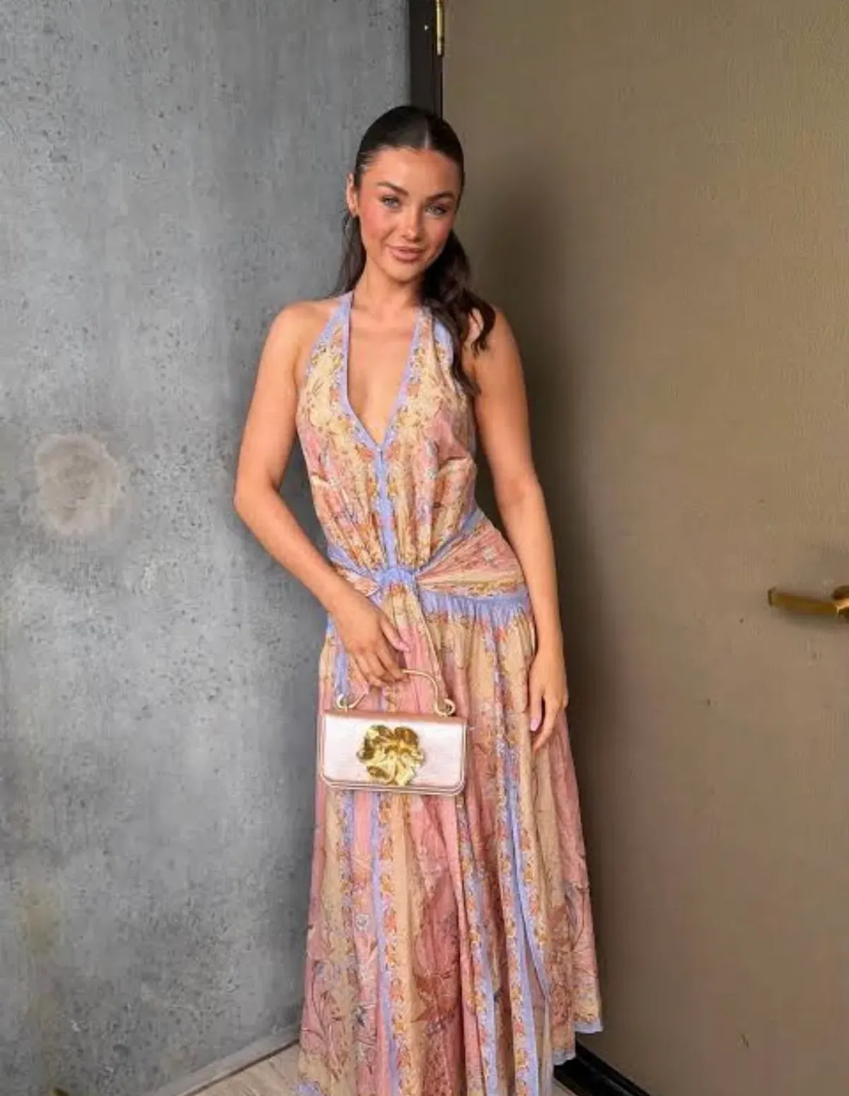 Zimmermann Indra Plunge Halter Maxi Dress size 8/10 - Image 2