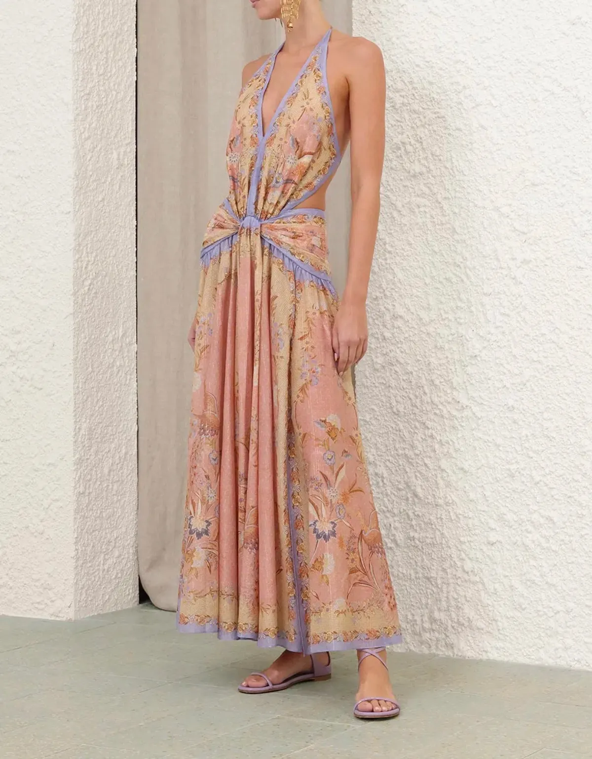 Zimmermann Indra Plunge Halter Maxi Dress size 8/10 - Image 6