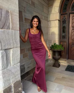 Ance Gria Atlein Gown Maxi Plum Size S for rent on The Volte - image 1