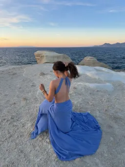 Koster Kulture Sola Top & Skirt Set Maxi Cerulean Size XS for rent on The Volte - image 8