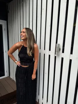 Arcina Ori Juliette Halter & Skirt Set Maxi Black Size S for rent on The Volte - image 10